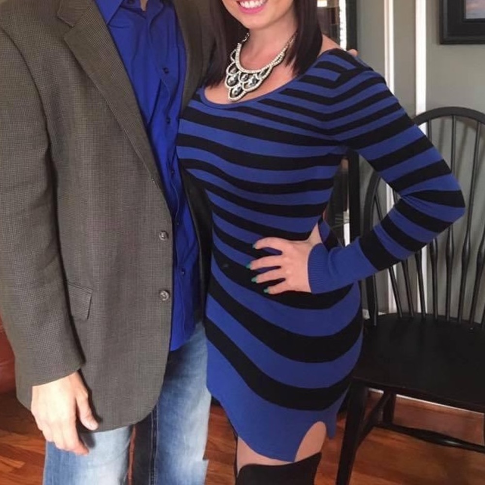Stripe sweater dress